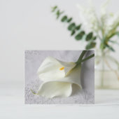 Callalilien auf Leineneinladung Einladung (Stehend Vorderseite)