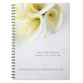 Callalilien mit Textraum Notizblock (Vorderseite)