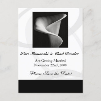 CallaLily Save the Date Ankündigungspostkarte
