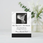 CallaLily Save the Date Ankündigungspostkarte (Stehend Vorderseite)