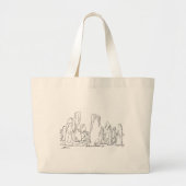 Callanish Stehend Stones, Scotland Tote Bag Jumbo Stoffbeutel (Vorne)