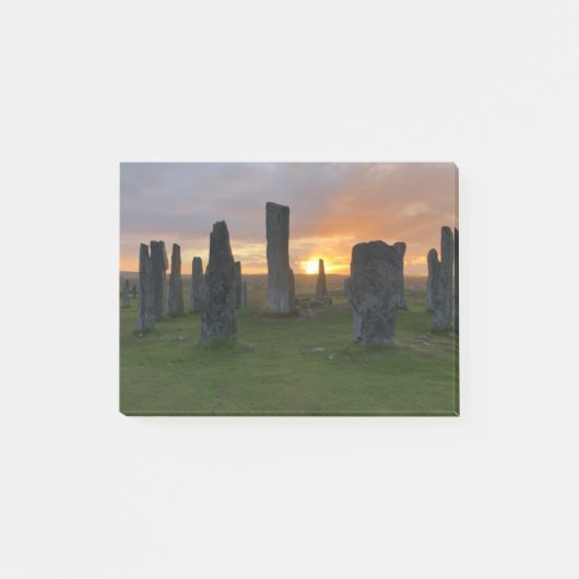Callanish stehende Steine am Sonnenaufgang - Post-it Klebezettel (Vorderseite)