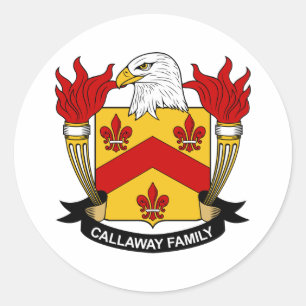 Callaway Familienwappen Runder Aufkleber