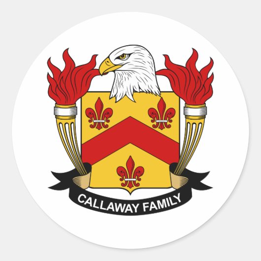 Callaway Familienwappen Runder Aufkleber (Vorderseite)