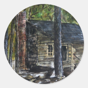 Callaway Gardens Log Kabine Runder Aufkleber