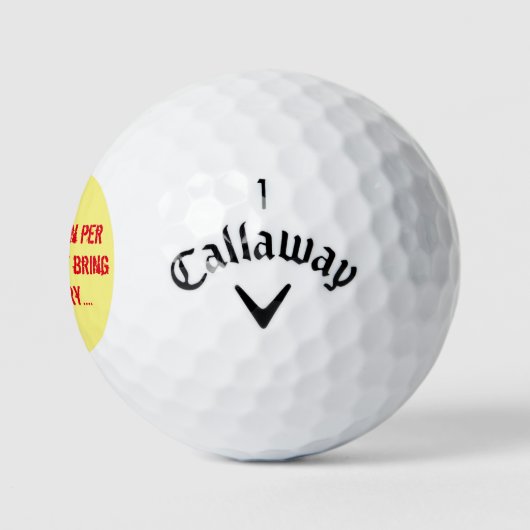 Callaway Warbird Golf Balls Touchdown Edition Golfball (Logo)