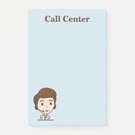 Callcenter-Memo Post-it Klebezettel (Vorderseite)