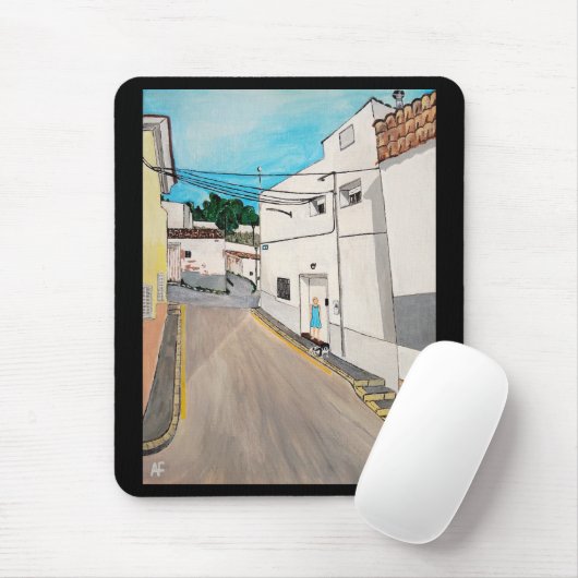 Calle Cabanilles Painting by Alfred Fox Mousepad (Mit Mouse)