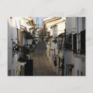 Calle de Altea y faroles Postkarte