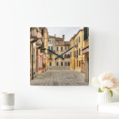 Calle Del Montello, Venedig Italien Quadratische Wanduhr (Zuhause)