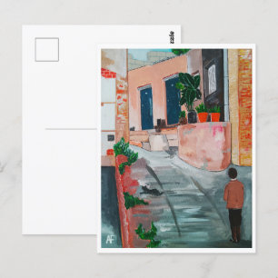 Calle del San Miguel Malerei von Alfred Fox Postkarte