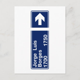 Calle Jorge Luis Borges, Buenos Aires Street Sign Postkarte