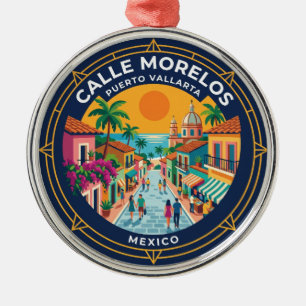 Calle Morelos Mexiko Ornament Aus Metall