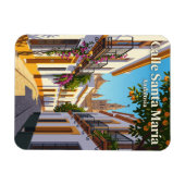 Calle Santa María, Sevilla Spanien Magnet (Horizontal)