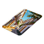 Calle Santa María, Sevilla Spanien Magnet (Linke Seite)