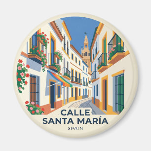 Calle Santa María Spanien Magnet