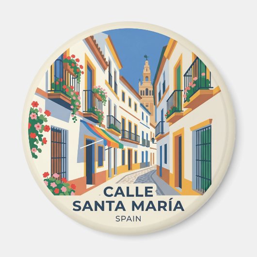 Calle Santa María Spanien Magnet (Vorne)