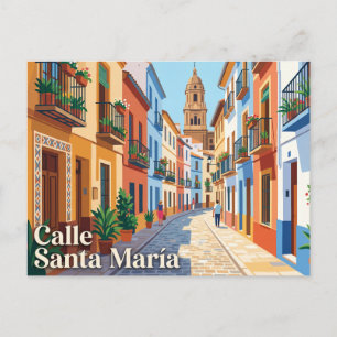 Calle Santa María Spanien Postkarte