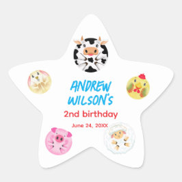 Called Farm Party Animals Ready to Play Balls Stern-Aufkleber