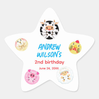 Called Farm Party Animals Ready to Play Balls Stern-Aufkleber