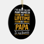 Called Many Names Papa is Favorite Daddy Keramik Ornament (Rechts)