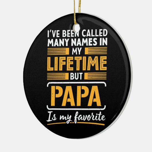 Called Many Names Papa is Favorite Daddy Keramik Ornament (Links)