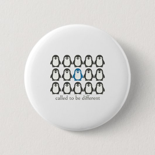 Called To Be Different Christian Penguin Faith Ins Button (Vorderseite)