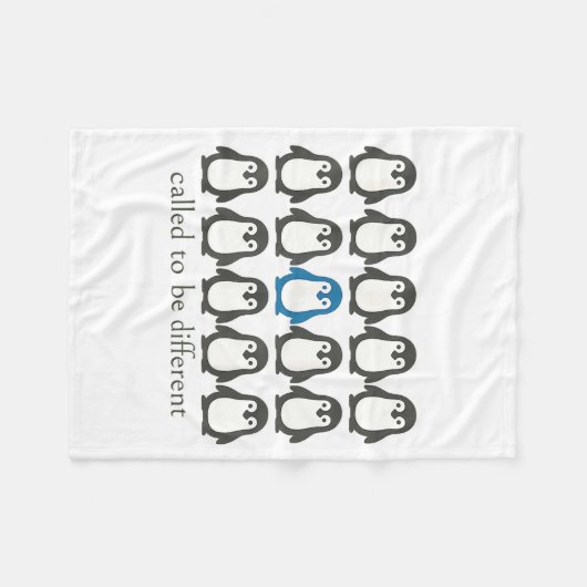 Called To Be Different Christian Penguin Faith Ins Fleecedecke (Vorderseite (Horizontal))