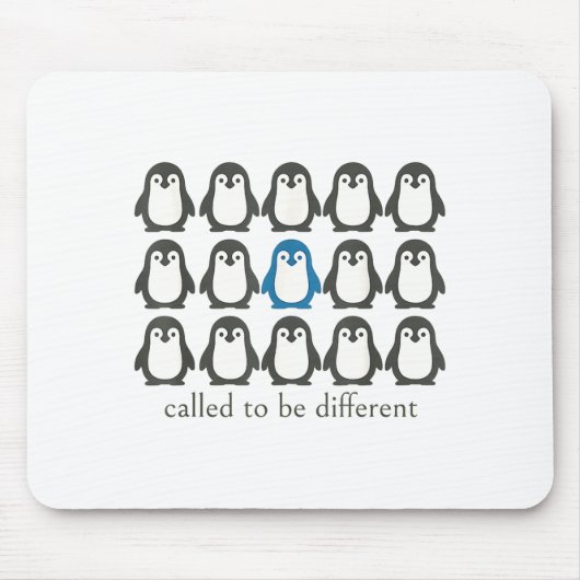Called To Be Different Christian Penguin Faith Ins Mousepad (Vorne)