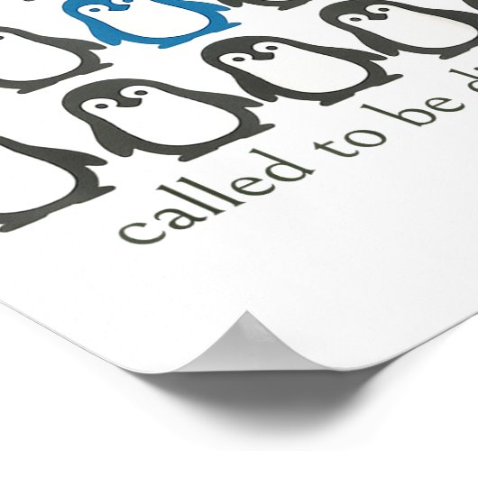 Called To Be Different Christian Penguin Faith Ins Poster (Ecke)