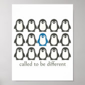 Called To Be Different Christian Penguin Faith Ins Poster (Vorne)