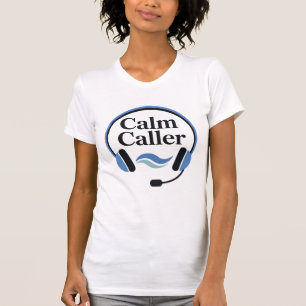 Caller-Headset-Logo abrufen - Lockerer Kundensuppo T-Shirt