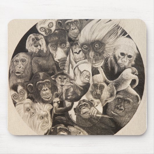 Calley Affe-Mandala Mousepad (Vorne)