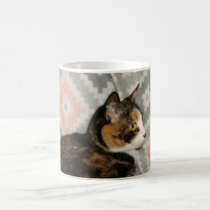 Callie Cat auf Sofa Kaffeetasse