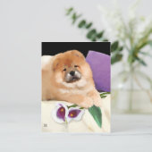 CALLIE heARTdog chow postcard Postkarte (Stehend Vorderseite)