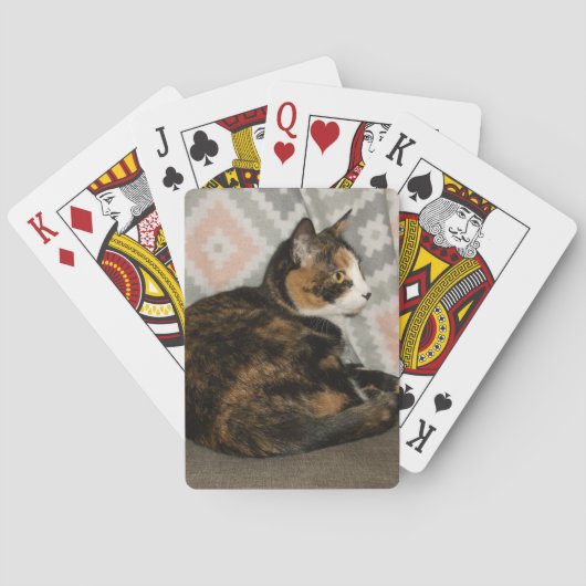 Callie Katze auf Sofa Spielkarten (Rückseite)