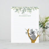 Callie Koala Eukalyptus Lined Sheet (Stehend Vorderseite)