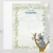 Callie Koala Ivy Lined Paper Sheet (Vorne/Hinten)