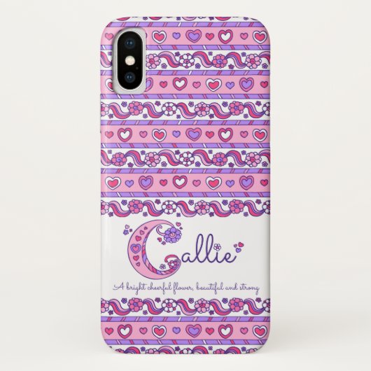 Callie Name bedeutet Herz doodles iPhone Case-Mate iPhone Hülle (Rückseite)