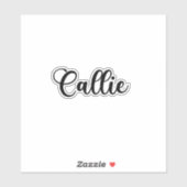 Callie Name - Handgeschriebene Kalligrafie Aufkleber (Blatt)