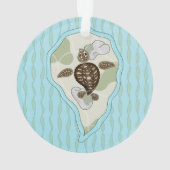 Callie the Sea Turtle Acrylic Ornament (Rückseite)