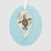 Callie the Sea Turtle Acrylic Ornament (Vorderseite)