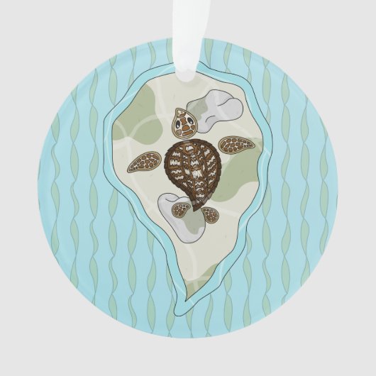 Callie the Sea Turtle Acrylic Ornament (Vorderseite)