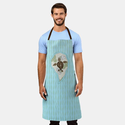 Callie the Sea Turtle All-Over Print Schürze (Getragen)