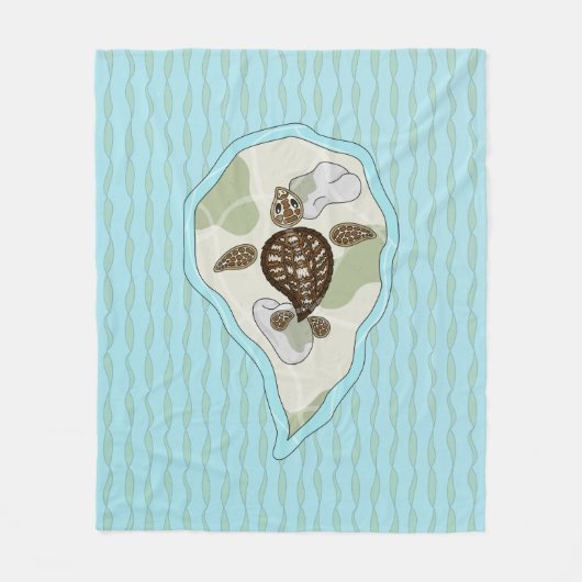 Callie the Sea Turtle Fleece Blanket (Vorderseite)