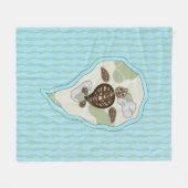 Callie the Sea Turtle Fleece Blanket (Vorderseite (Horizontal))