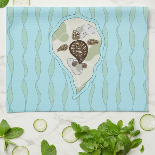 Callie the Sea Turtle Kitchen Handtuch (Gefaltet)