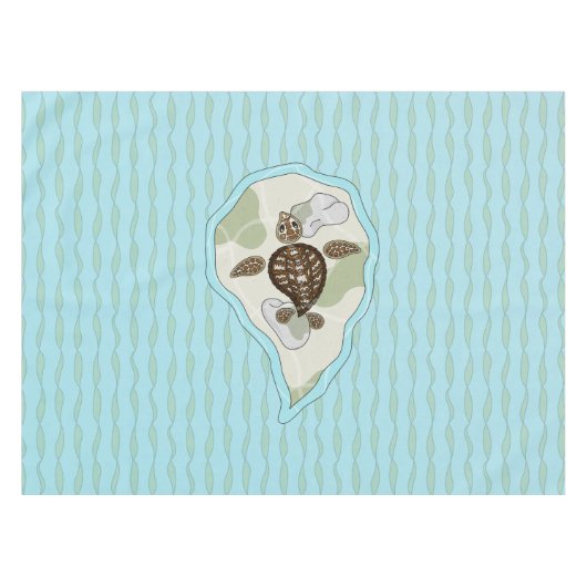 Callie the Sea Turtle Tablecloth Tischdecke (Vorderseite (Horizontal))