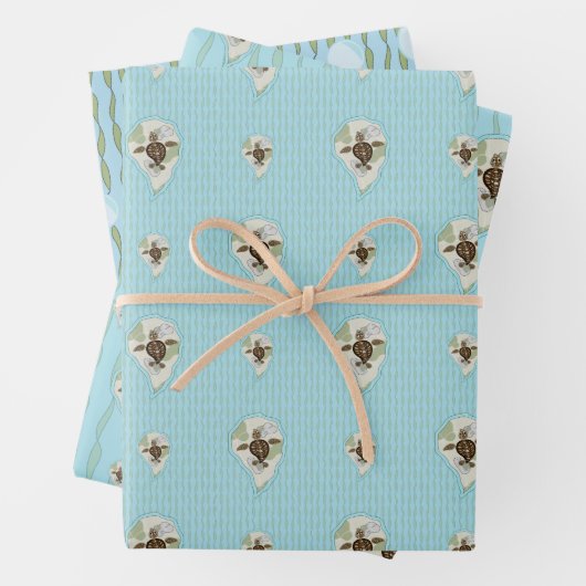 Callie the Sea Turtle Wrapping Paper Set Geschenkpapier Set (Beispiel)