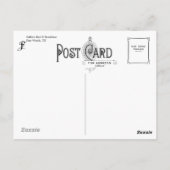 Callies Bed & Breakfast, Fort Worth, Texas Postkarte (Rückseite)